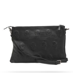 NWT! IO PELLE Skull Crossbody Italian Leather